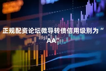 正规配资论坛微导转债信用级别为“AA”