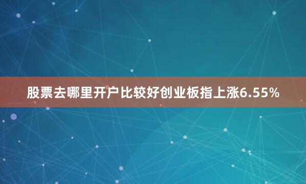 股票去哪里开户比较好创业板指上涨6.55%